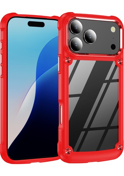 iPhone 17 Pro Kılıfı, Hibrit Şeffaf Pc Sağlam Tpu Tampon Darbeye Dayanıklı Koruyucu Kılıf iPhone 17 Pro Kırmızı Siyah (Yurt Dışından)