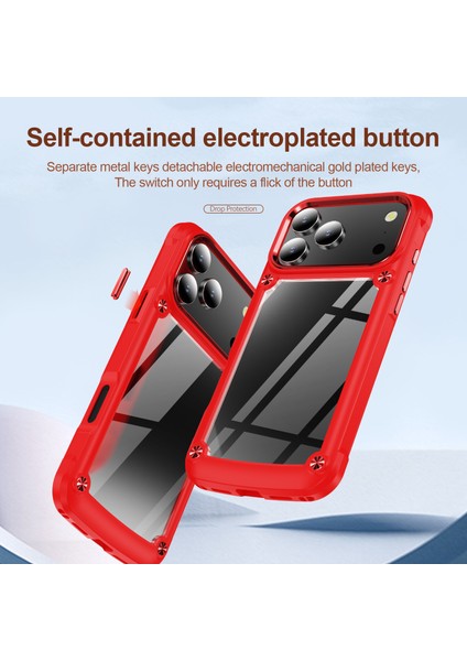 iPhone 17 Pro Kılıfı, Hibrit Şeffaf Pc Sağlam Tpu Tampon Darbeye Dayanıklı Koruyucu Kılıf iPhone 17 Pro Kırmızı Siyah (Yurt Dışından) fiyatları