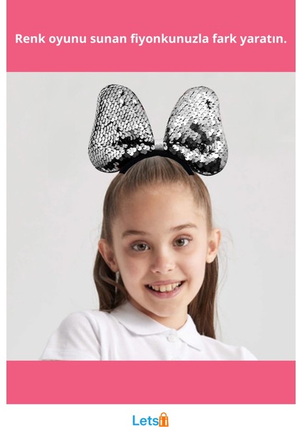 Renk Değiştiren Pullu Fiyonk Parti Tacı Pembe Gümüş fiyatları