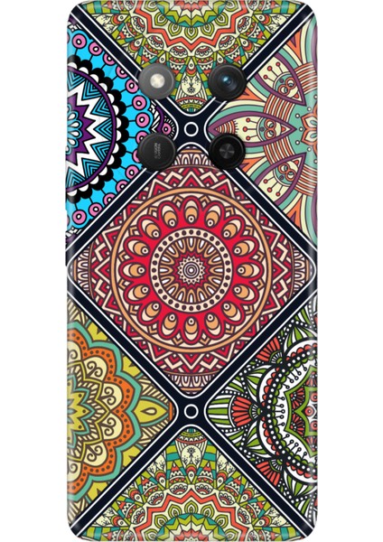 Honor X60 Pro - X9C 5g Kılıf Dekoratif Silikon Baskılı Kapak Mvp Mandala