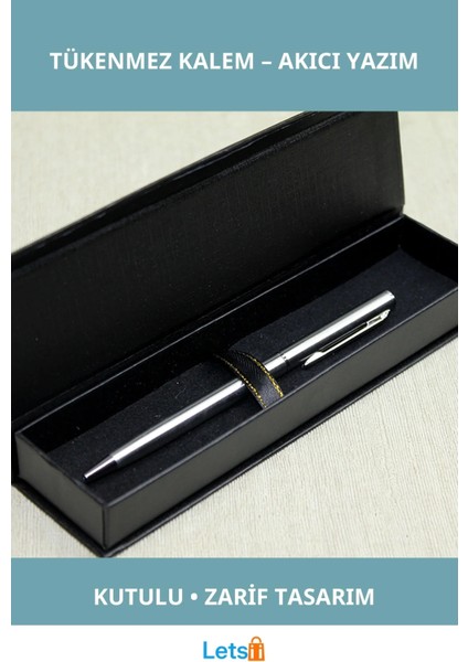 Şık Ergonomik Kutulu Tekli Tükenmez Kalem