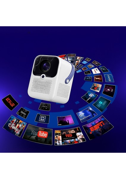 Taşınabilir Android Projeksiyon En Güncel Versiyon Wifi Destekli Akıllı Sinema Projektör Ultra Hd modelleri