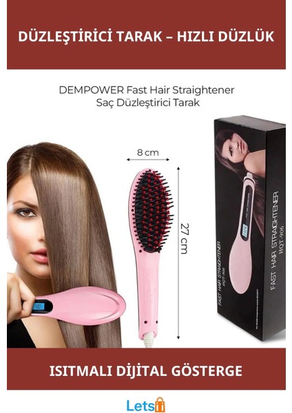 Dijital Isı Kontrolü ile Hızlı Isınan Saç Düzleştirici Tarak