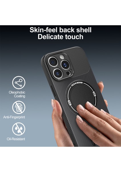 iPhone 16 Pro Max Için Manyetik Kılıf, Karbon Fiber Tasarım, Standlı Tpu Hibrit Telefon Kılıfı, Kahverengi (Yurt Dışından) indirimleri