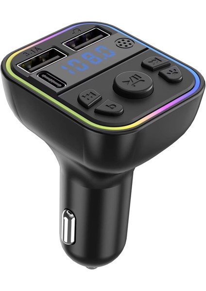 Rgb LED Ekranlı Fm Transmitter Bluetooth V5.0 Sd Kart Flash Bellek Destekli Type-C USB Şarj Girişi modelleri