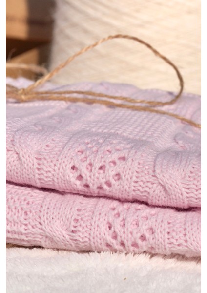 Triko Zarif Yaprak Desenli Mevsimlik Kutulu Bebek Battaniyesi fiyatları