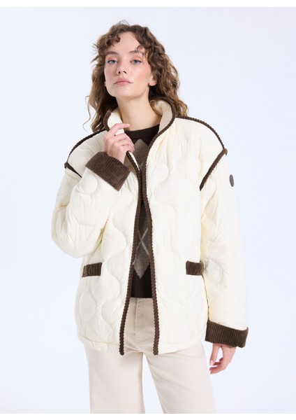 Ekru Kadın Mont J5WL-MNT7160 modelleri