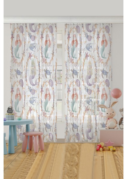 Denizkızı Masalı Çocuk Odası Tül Perde