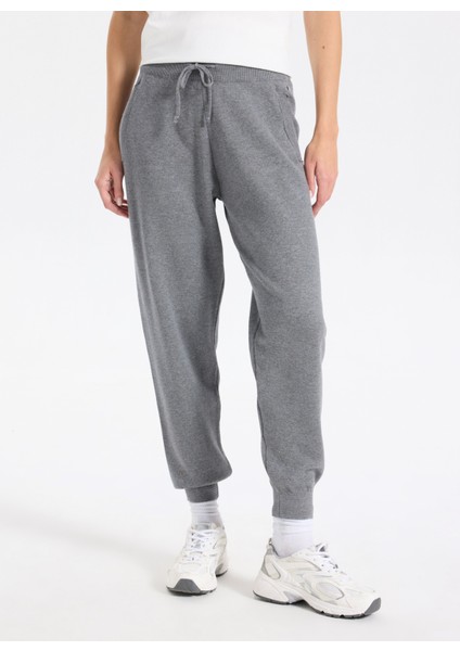 Normal Bel Jogger Gri Melanj Kadın Pantolon J5WL-PNT7180 modelleri