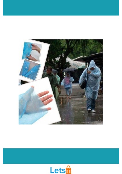 Kapüşonlu Tek Kullanımlık Yağmurluk Rüzgar Geçirmez ve Suya Dayanıklı indirimleri