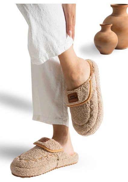 Kadın Ev Terliği Hafif Tabanlı Sıcak Tutan Kışlık Kadın Ev Terliği Çeyiz Terliği Vizon modelleri