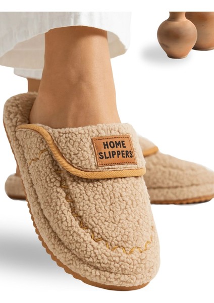 Kadın Ev Terliği Hafif Tabanlı Sıcak Tutan Kışlık Kadın Ev Terliği Çeyiz Terliği Vizon fırsatları