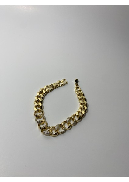 Rodyum Parlak Taş Detaylı Şık Kadın Gold Bileklik fiyatları