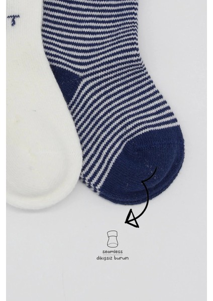 Big Heart Penye Soket Çorap 2'li Lacivert fırsatları