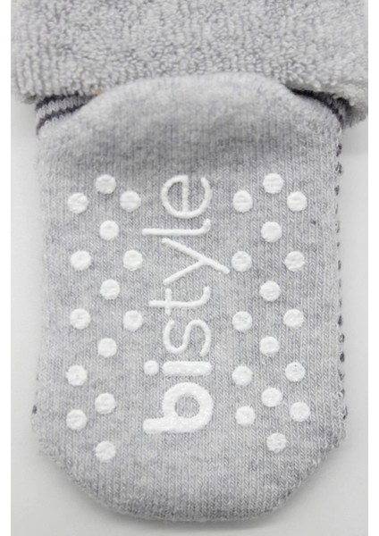 Çemberli Kaymaz Havlu Soket Çorap 2'li Gri-Antrasit indirimleri