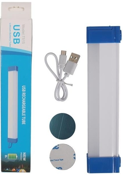 PowerMaster T515 17cm 20W Çubuk Portatif LED Işıldak Şarjlı Tüp Lamba 800mAh indirimleri