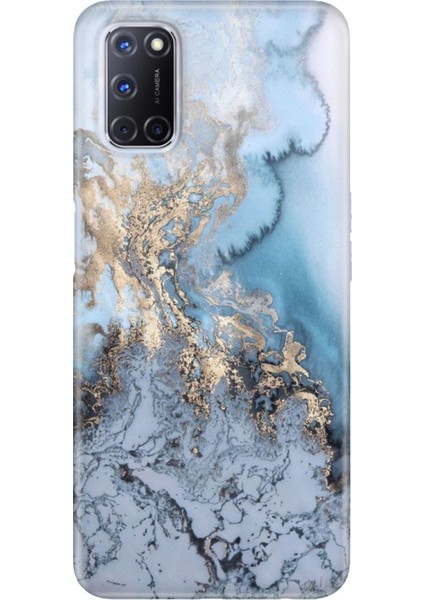 Oppo A52 A72 A92 Uyumlu Kılıf Silikon Desenli Resimli Kapak Antic Marble