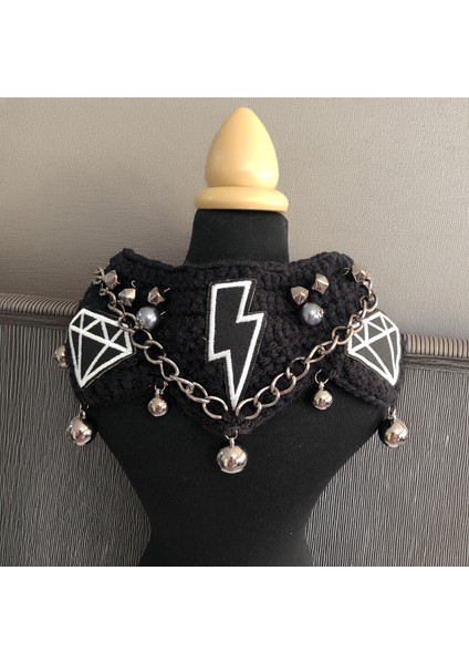 Kedi ve Köpek Için Diamond Lightning Siyah Yakalık modelleri