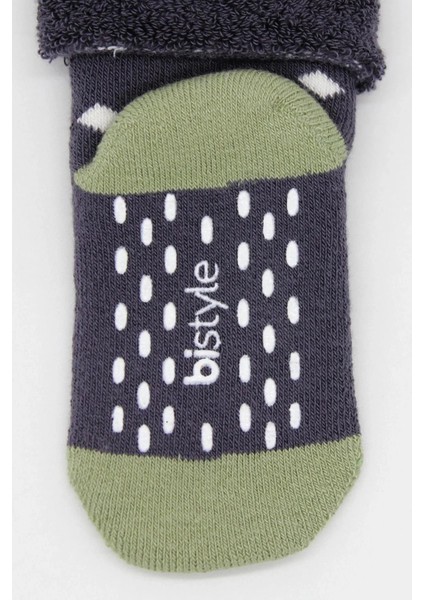 Puanlı Kaymaz Havlu Soket Çorap 2'li Antrasit indirimleri