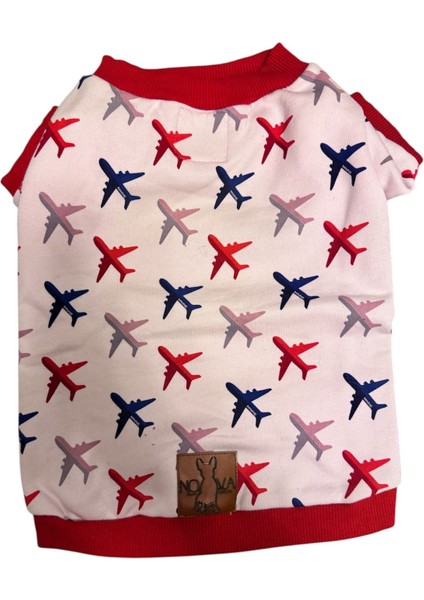 Uçak Desenli Pembe Köpek Sweatshirt.sıcak, Esnek ve Cilt Dostu Pamuk Kumaş fiyatları