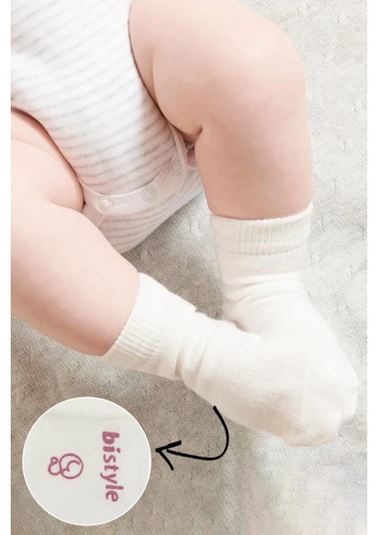 Puanlı Kaymaz Penye Soket Çorap 3'lü BS10108 Pudra fırsatları
