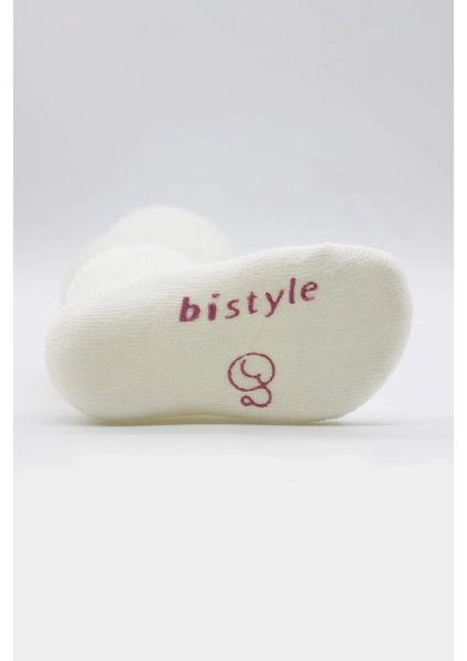 Puanlı Kaymaz Penye Soket Çorap 3'lü BS10108 Pudra indirimleri