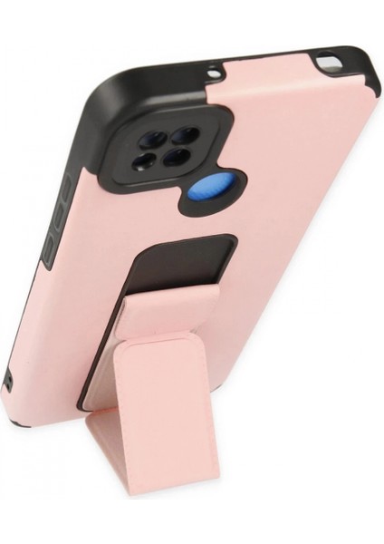 Xiaomi Redmi 9c Kılıf Mega Standlı Silikon - Pudra (K95) modelleri