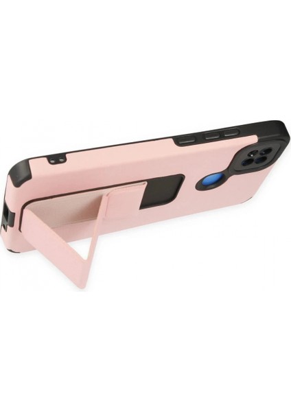 Xiaomi Redmi 9c Kılıf Mega Standlı Silikon - Pudra (K95) fırsatları