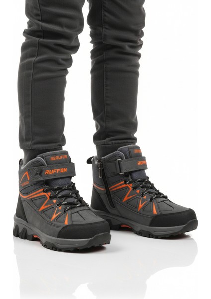 Füme Turuncu Polarlı Kaymaz Çocuk Outdoor Bot 2301 F