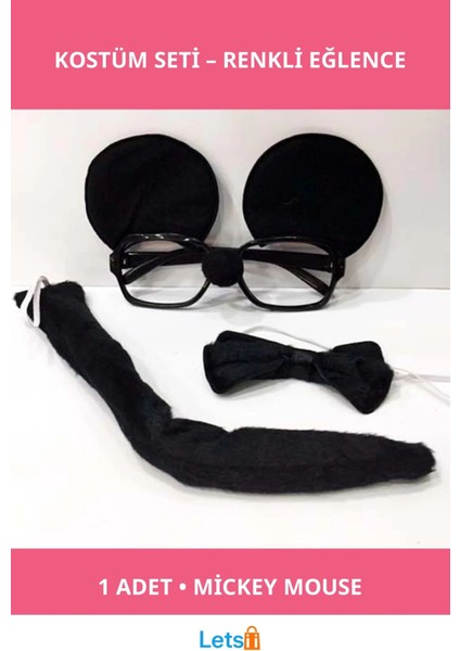 Mickey Mouse Kostüm Seti Eğlenceli Parti Giyimi