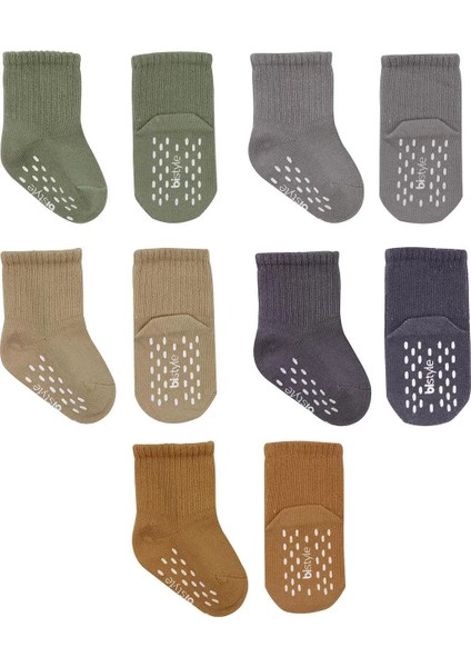 5'li Penye Kaymaz Düz Soket Çorap 10121 Yeşil fiyatları