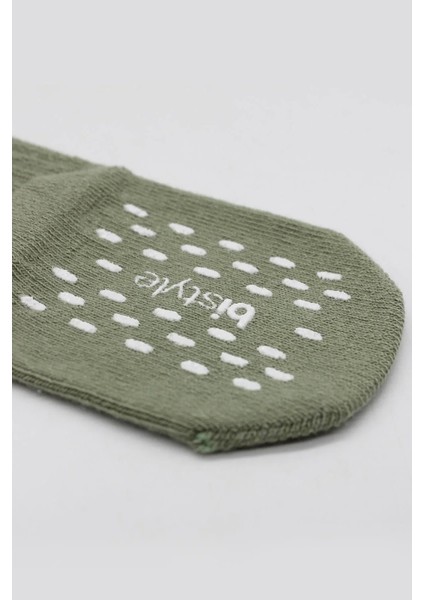 5'li Penye Kaymaz Düz Soket Çorap 10121 Yeşil indirimleri