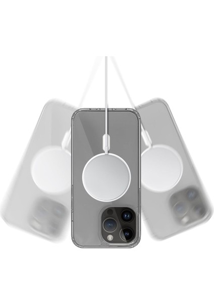 iPhone 15 Pro Kılıf Magsafe Özellikli Şeffaf Silikon Kapak indirimleri