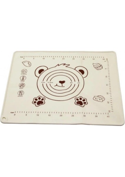 40-50 cm Kare Kalın Silikon Hamur Matı ENF-1007