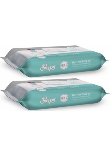 Perine Bölgesi ve Vücut Temizleme Islak Mendil Havlu 50 Yaprak (Ebat 4xl) (2 Li Set)