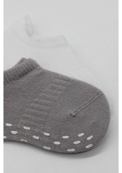 2'li Sneakers Kaymaz Colours Penye Çorap BS20104 Gri Beyaz modelleri