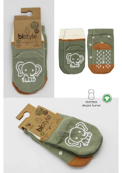 Hayvan Figür Kaymaz Kız Soket Çorap 2'li Nil indirimleri