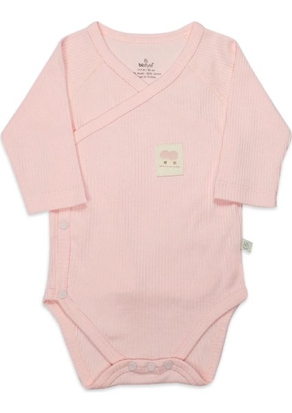 Organic Modal Flying Balloons Kruvaze Uzun Kol Body BS17121 Pembe