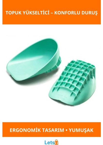 Ergonomik Topuk Yükseltici Yeşil Renk Desteği
