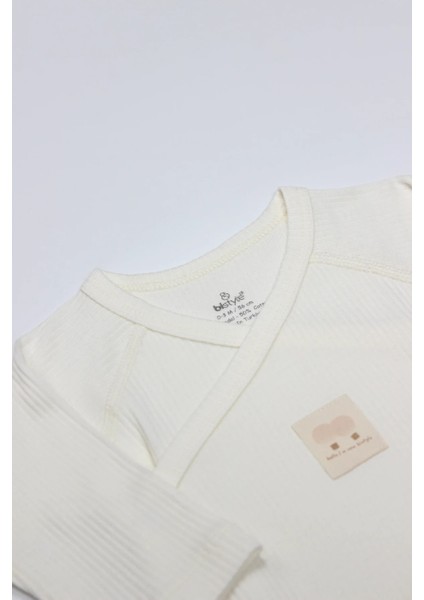 Organic Modal Flying Balloons Kruvaze Uzun Kol Body BS17121 Ekru fırsatları