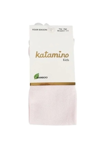 Kız Bambu Külotlu Çorap Pudra