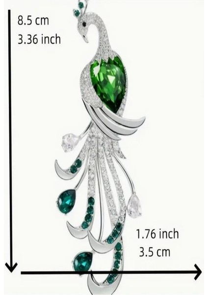 Şık Taşlı Tavuskuşu Broş fırsatları