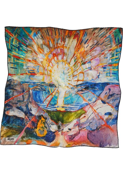 %100 Ipek Bandana Fular - Edward Munch