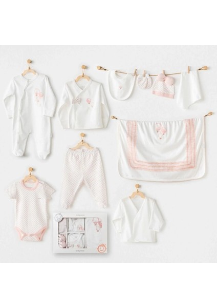 Andywawa AC25551 Newborn Set Pınk Baloons 10'lu Hastane Çıkışı Ekru