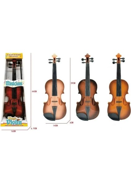 Ambalaj Boyutu 44*16CM Ürün Boyutu 39CM Kayıt Özellikli Işıklı Gerçek Tellere Sahip Keman Pilli fiyatları