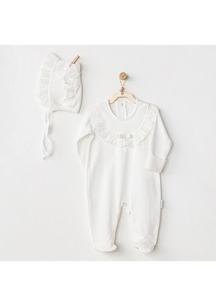 Petit Love Bebek Tulum Takım Ekru