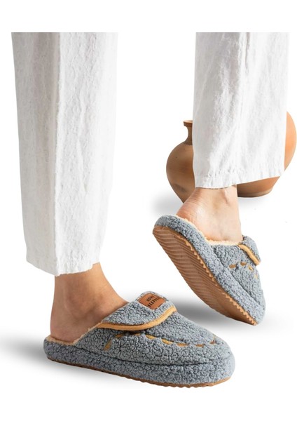 Kadın Ev Terliği Hafif Tabanlı Sıcak Tutan Kışlık Kadın Ev Terliği Çeyiz Terliği Gri modelleri