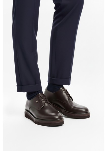 Kahve Hafif Hakiki Deri Eva Taban Erkek Klasik Ayakkabı 361004 M