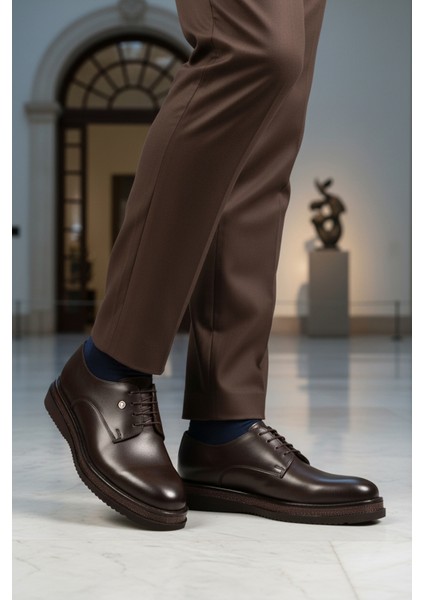Kahve Hafif Hakiki Deri Eva Taban Erkek Klasik Ayakkabı 361004 M modelleri