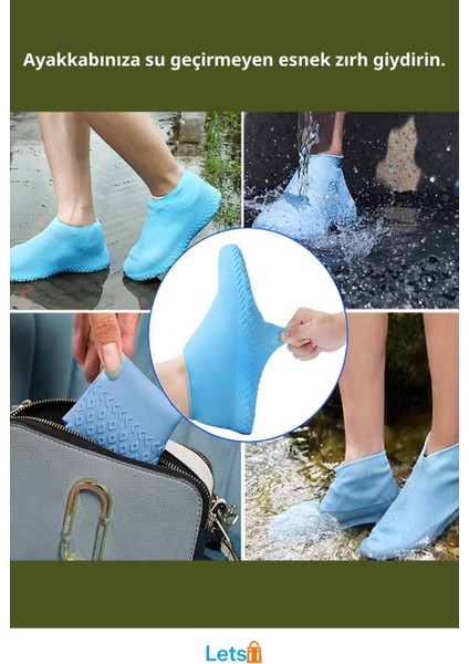 Su Geçirmez Silikon Ayakkabı Kılıfı L Beden fiyatları
